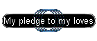 My pledge to my loves